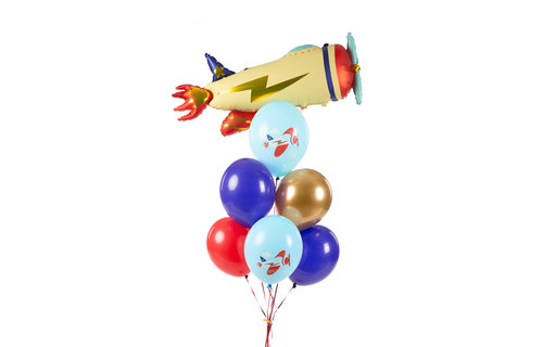 Vliegtuig Folieballon (Supershape) - per stuk - Vintage Plane