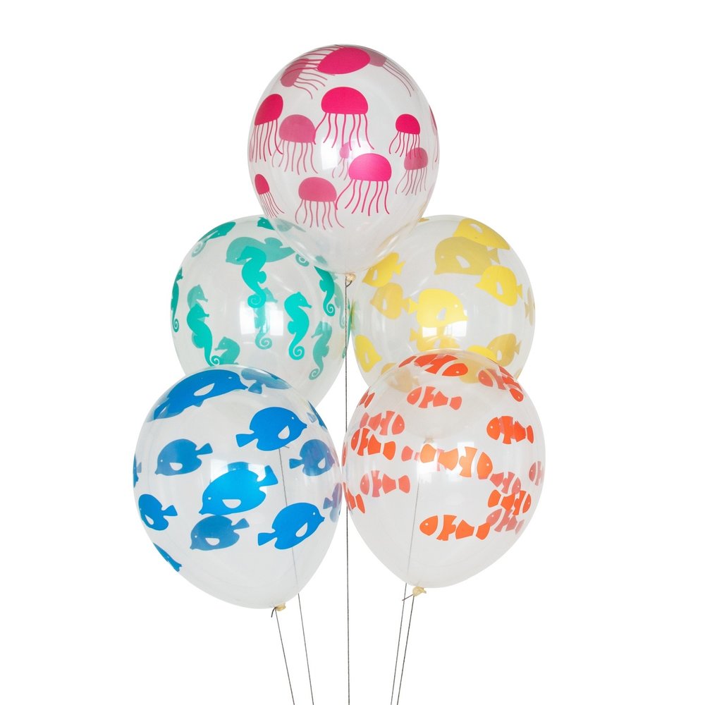 Zeedieren (Ocean) Ballonnen - 5 stuks - Diep in de zee
