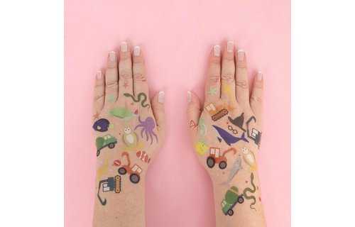 Zeedieren (Ocean) Plaktatoeages - Set van 8 - Diep in de zee tattoos