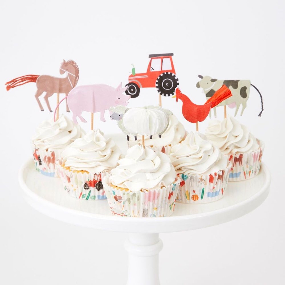 On the Farm Cupcakes Set - 24 stuks - Boerderij feestartikelen