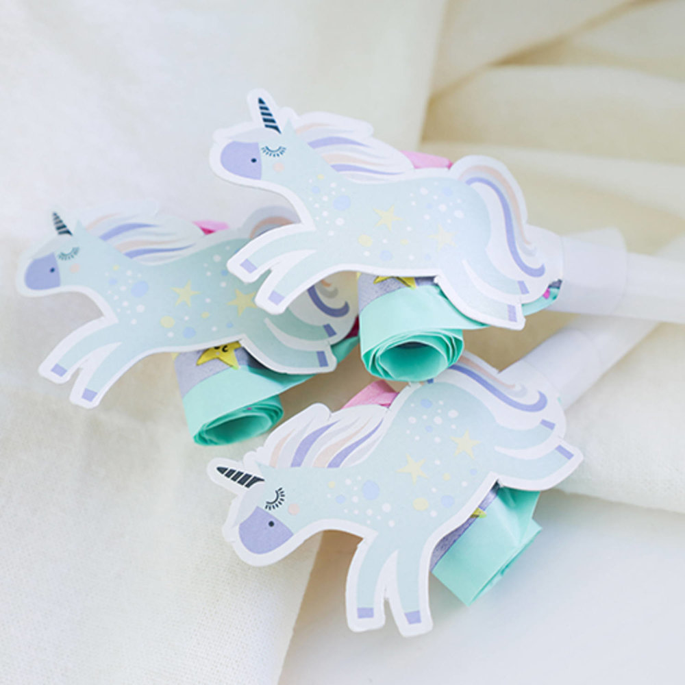 Unicorns & Rainbows Roltongen - 6 stuks - Eenhoorn feestartikelen
