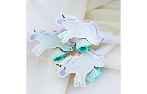 Unicorns & Rainbows Roltongen - 6 stuks - Eenhoorn feestartikelen