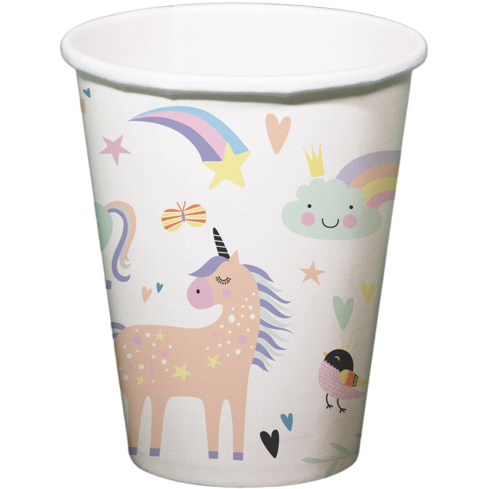 Unicorns & Rainbows Bekers - 6 stuks - Eenhoorn feestartikelen