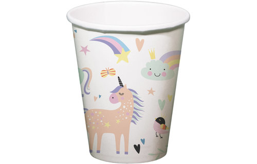 Unicorns & Rainbows Bekers - 6 stuks - Eenhoorn feestartikelen