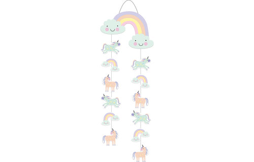 Unicorns & Rainbows Hangdecoratie - per stuk - Eenhoorn versiering