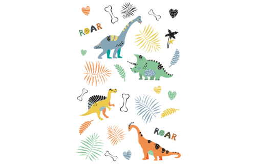 Dino Roars Tatoeages - per vel - Dinosaurus feestartikelen