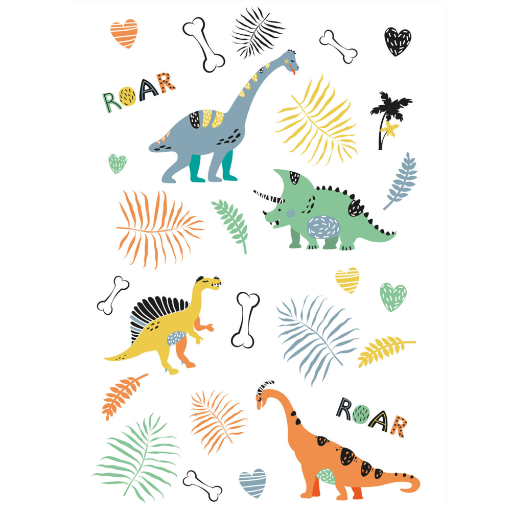 Dino Roars Tatoeages - per vel - Dinosaurus feestartikelen