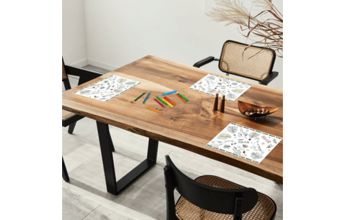 Dino Roars Placemats Kleurplaten - 6 stuks - Dinosaurus feestartikelen