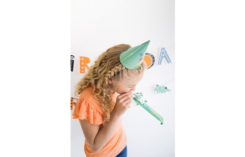 Dino Roars Hoedjes - 6 stuks - Dinosaurus feestartikelen