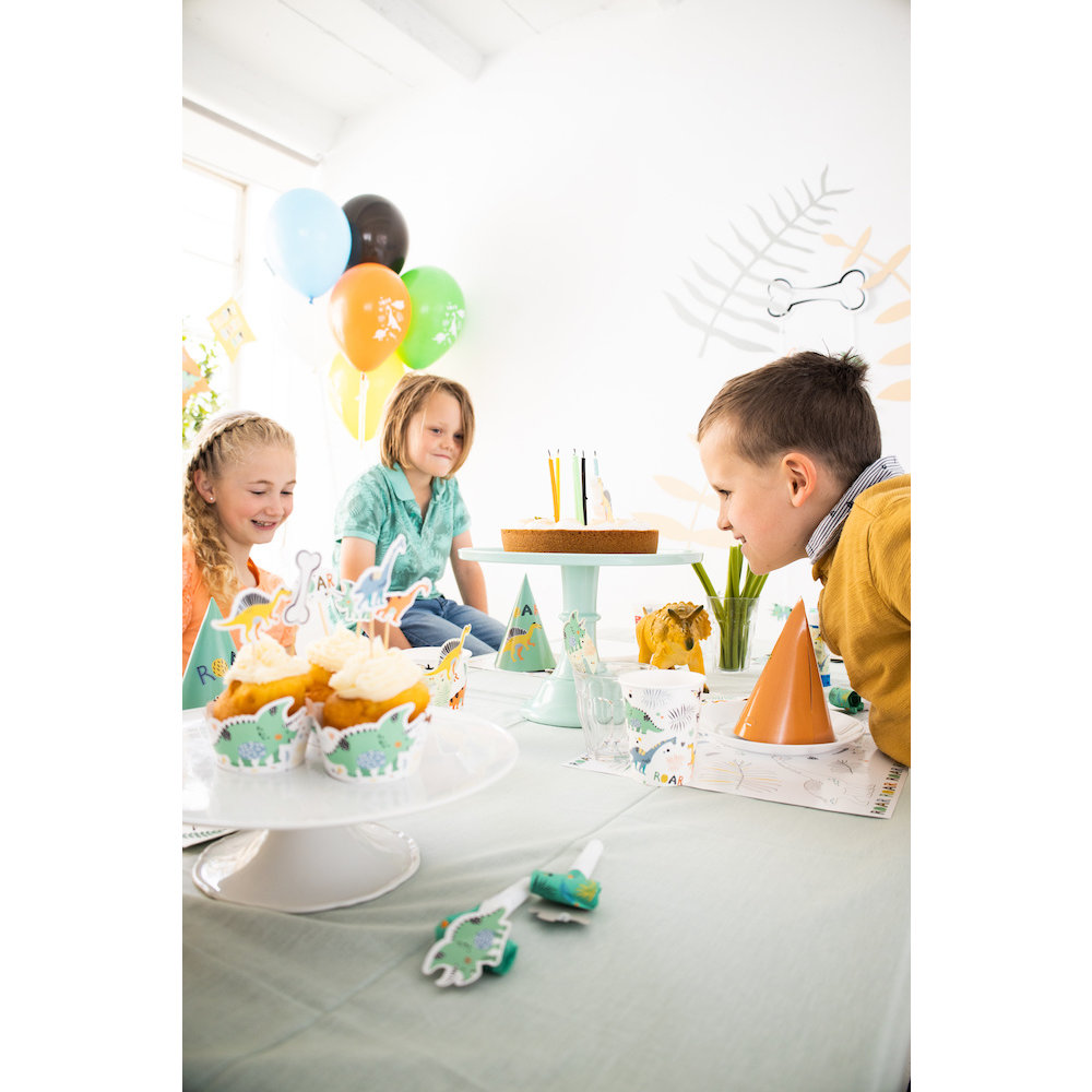 Dino Roars Cupcakes Decoratie Set - 6 stuks - Dinosaurus feestartikelen