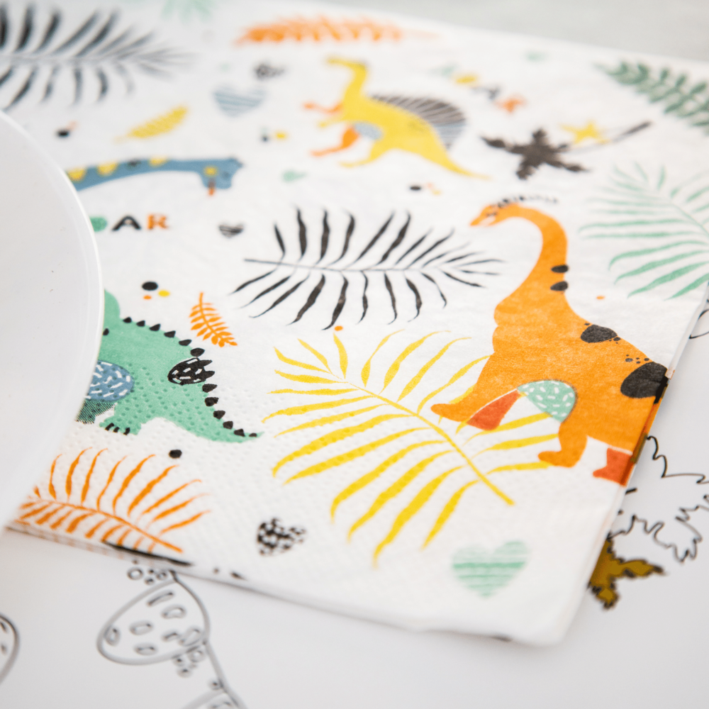 Dino Roars Servetten - 20 stuks - Dinosaurus feestartikelen