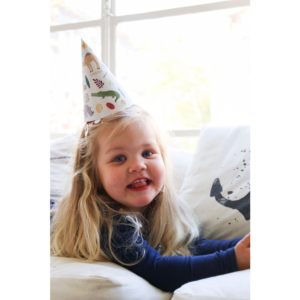 Animals Party Hoedjes - 6 stuks - Wilde dieren feestartikelen