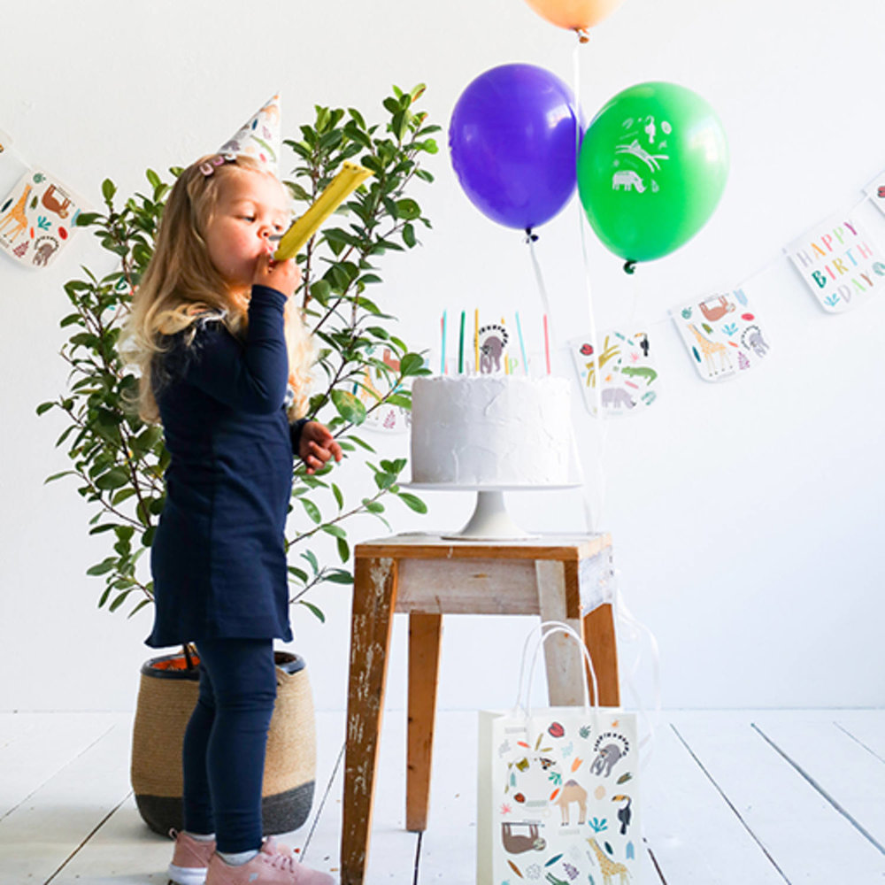 Animals Party Taartkaarsjes - 11 stuks - Wilde dieren feestartikelen