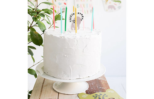 Animals Party Taartkaarsjes - 11 stuks - Wilde dieren feestartikelen