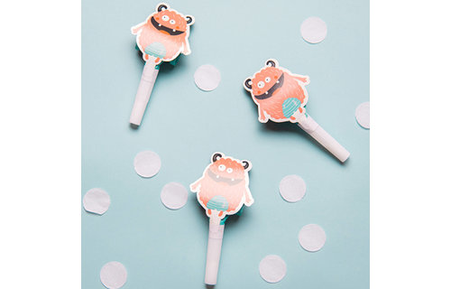 Monster Bash Roltongen - 6 stuks - Feestartikelen voor Kids
