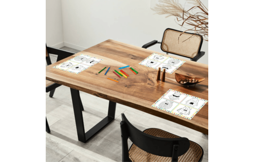 Monster Bash Placemats Kleurplaten - 6 stuks - Feestartikelen voor Kids