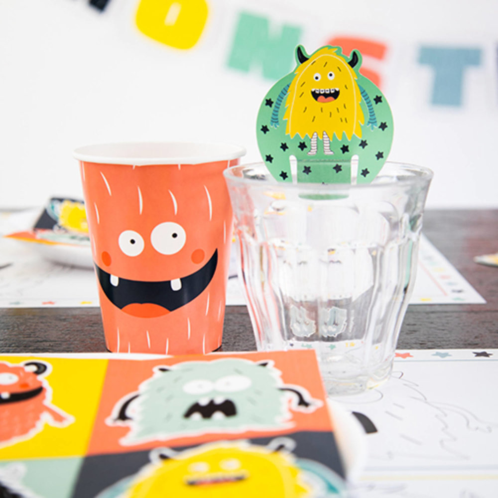 Monster Bash Placemats Kleurplaten - 6 stuks - Feestartikelen voor Kids