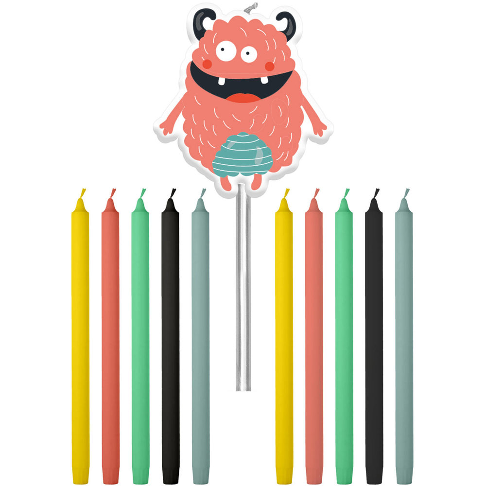 Monster Bash Taartkaarsjes - 11 stuks - Feestartikelen voor Kids