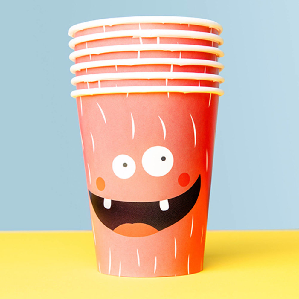Monster Bash Bekers - 6 stuks - Feestartikelen voor Kids