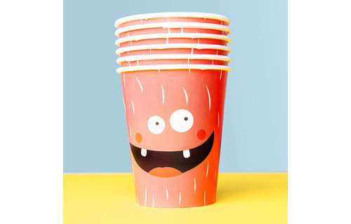 Monster Bash Bekers - 6 stuks - Feestartikelen voor Kids