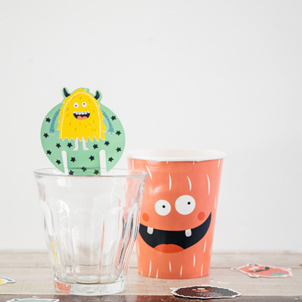 Monster Bash Bekers - 6 stuks - Feestartikelen voor Kids
