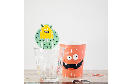 Monster Bash Bekers - 6 stuks - Feestartikelen voor Kids