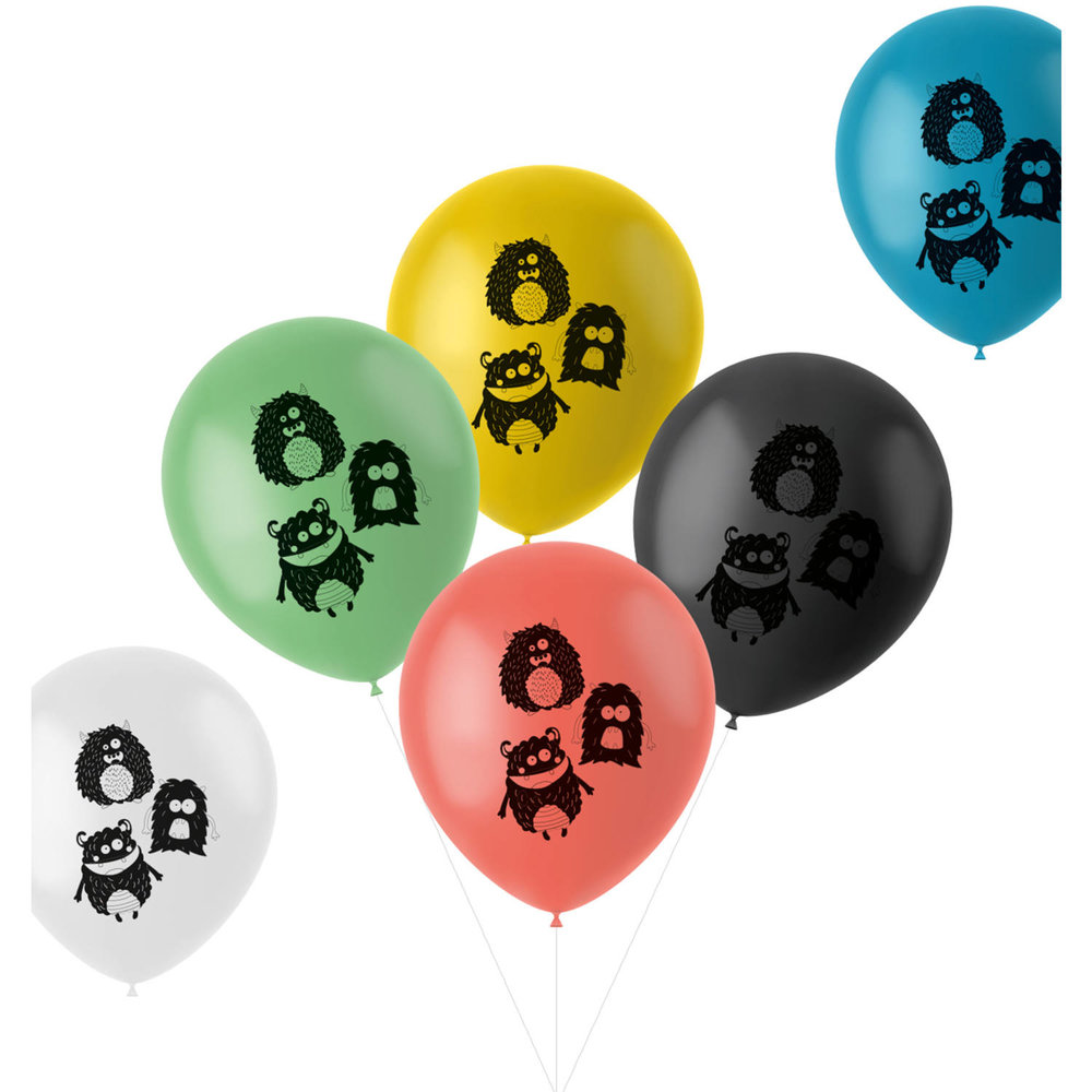 Monster Bash Ballonnen - 6 stuks - Feestversiering voor Kids
