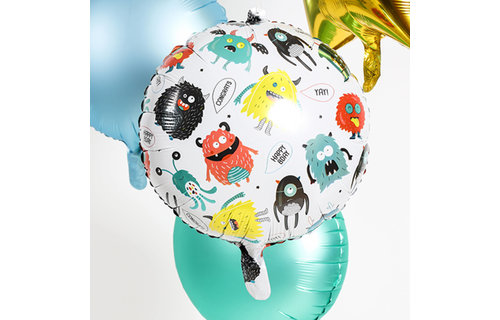 Monster Bash Folieballon (Rond) - per stuk - Feestversiering voor Kids