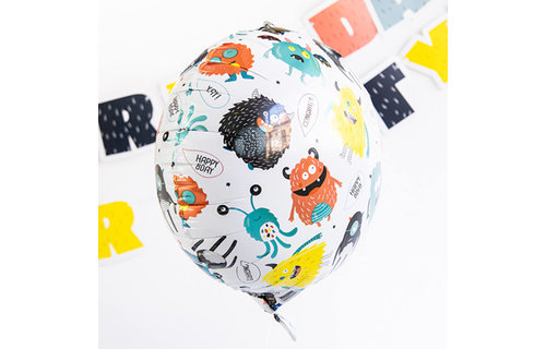 Monster Bash Folieballon (Rond) - per stuk - Feestversiering voor Kids
