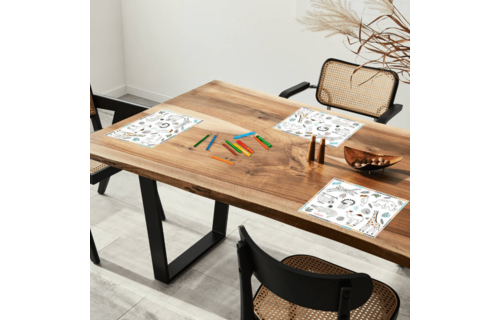 Animals Party Placemats Kleurplaten - 6 stuks - Feestartikelen voor Kids