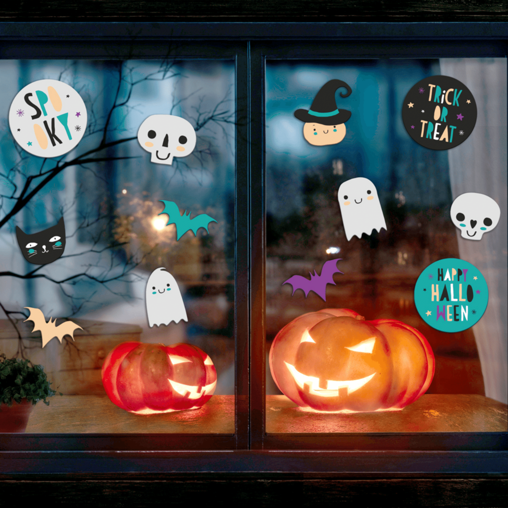 Happy Halloween Raamstickers - 12 stuks - Trick or Treat