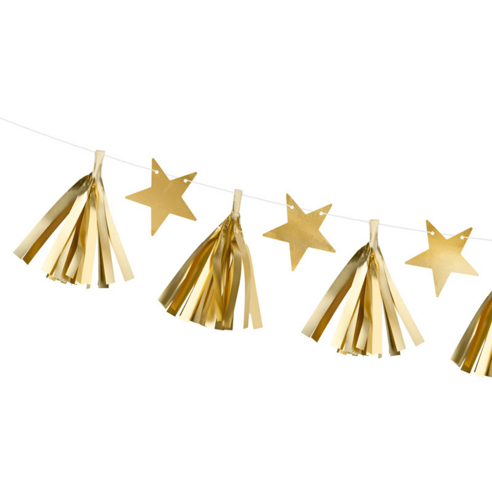 Slinger Sterren en Tassels (Goud) - per stuk - DIY