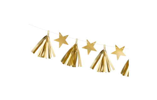 Slinger Sterren en Tassels (Goud) - per stuk - DIY