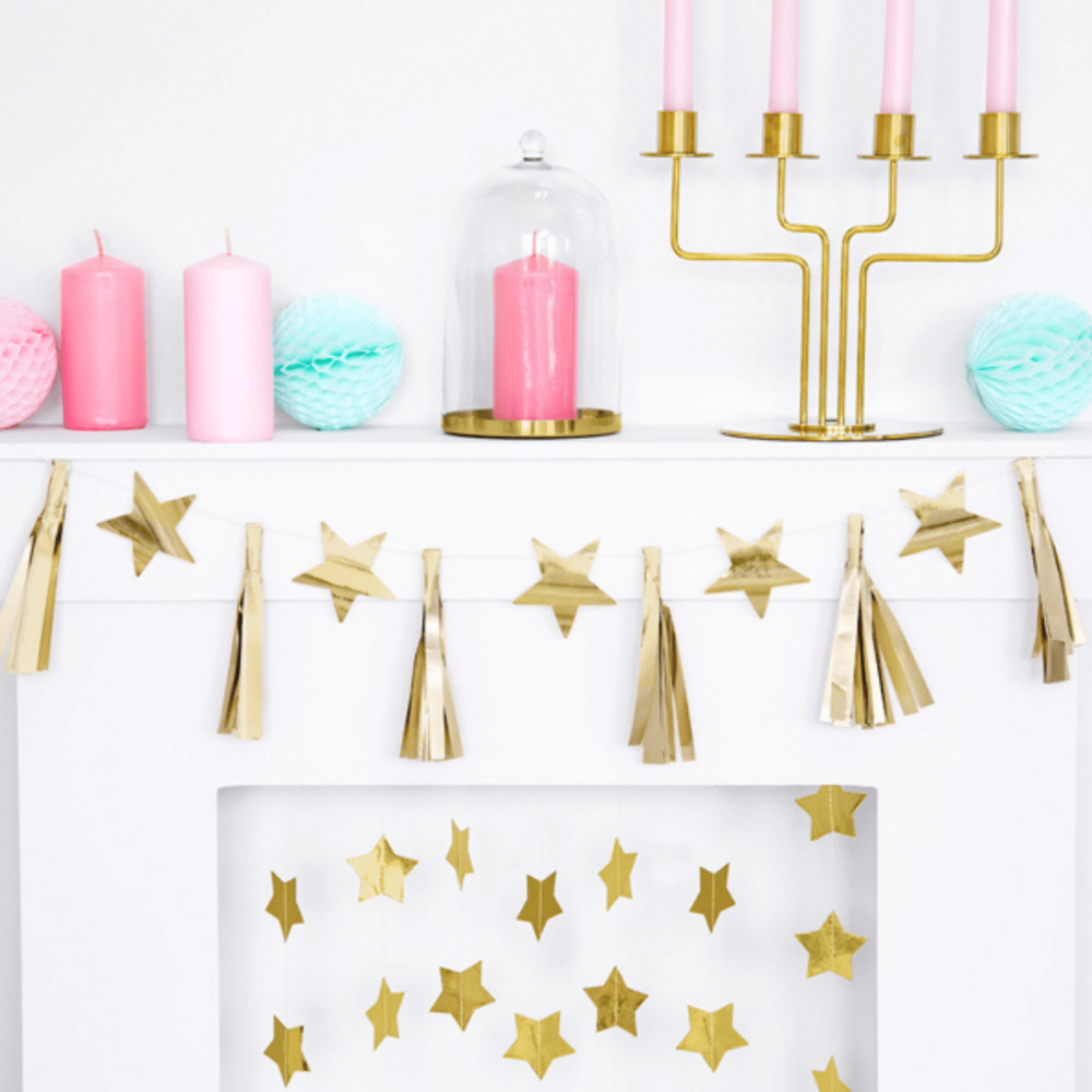 Slinger Sterren en Tassels (Goud) - per stuk - DIY