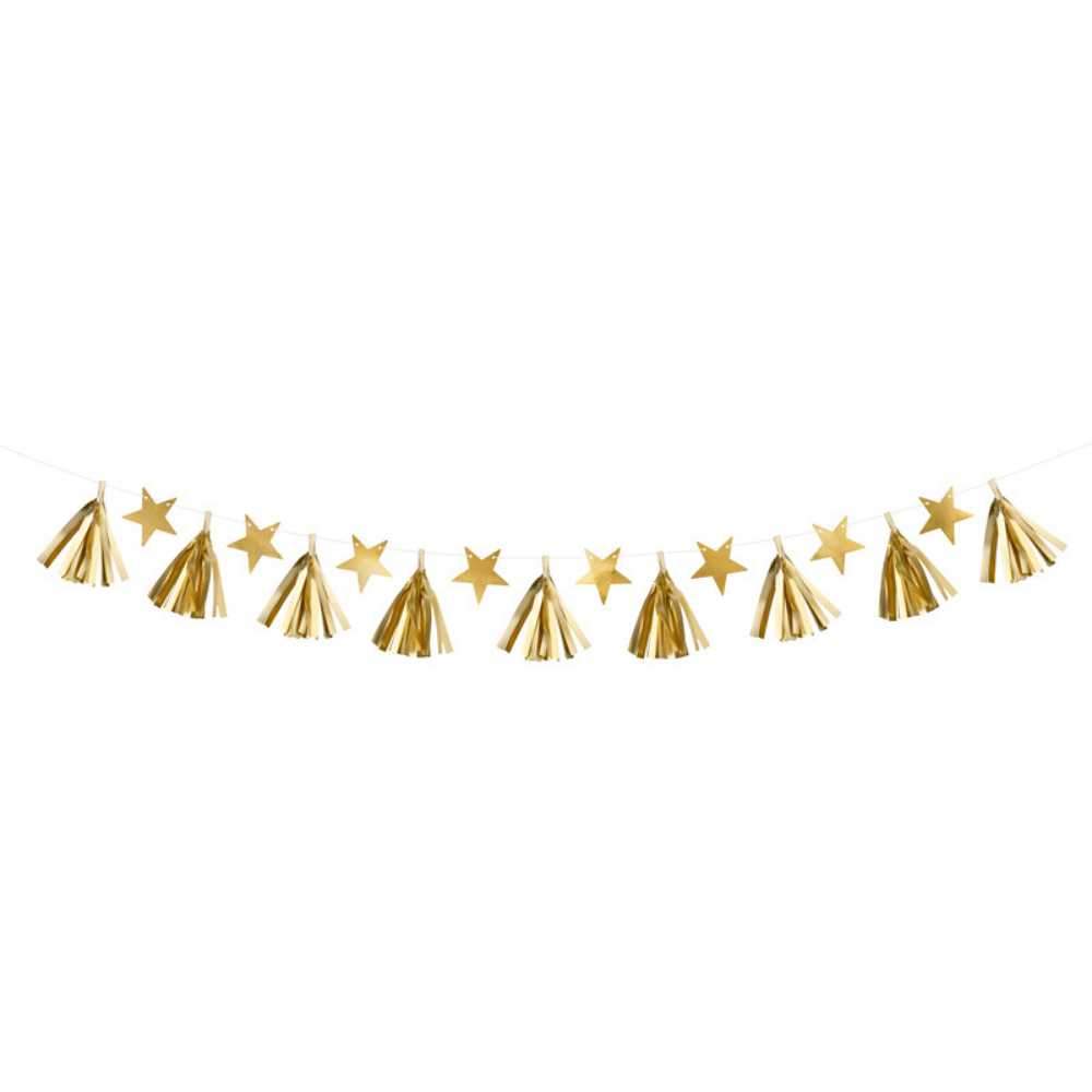 Slinger Sterren en Tassels (Goud) - per stuk - DIY