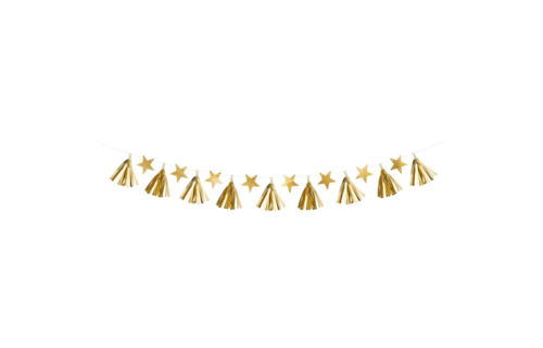 Slinger Sterren en Tassels (Goud) - per stuk - DIY