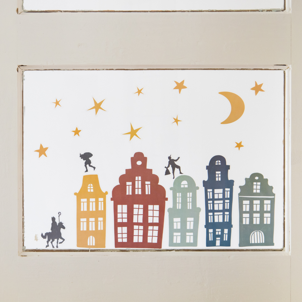 Welkom Sint & Piet Raamstickers - Set - Sinterklaas