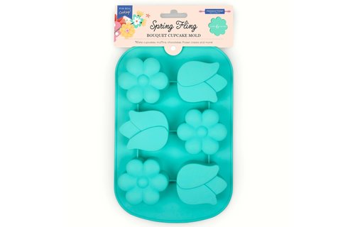 Bloemen (Daisy en Tulp) Cakevormpjes Mal - per stuk - Bakken