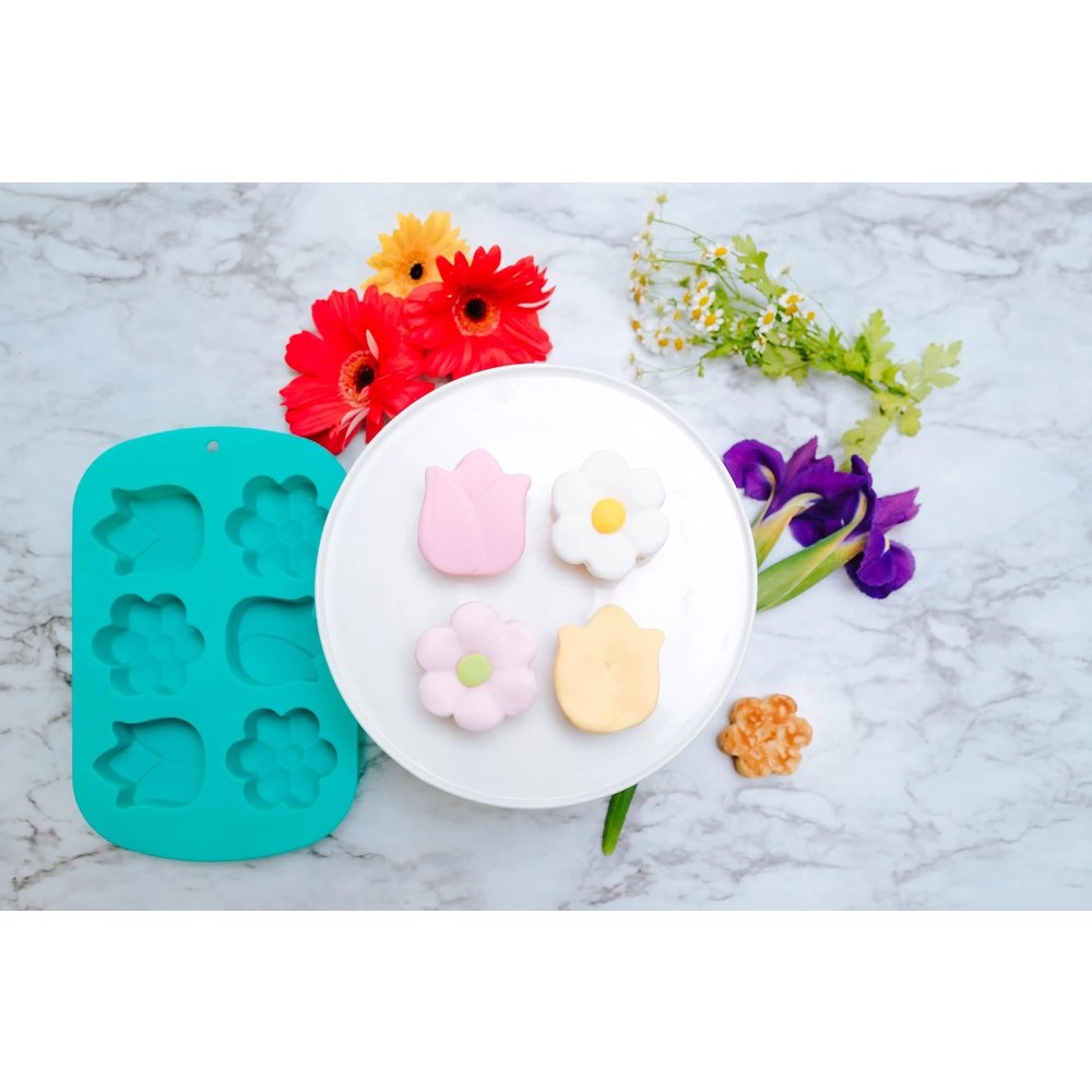 Bloemen (Daisy en Tulp) Cakevormpjes Mal - per stuk - Bakken