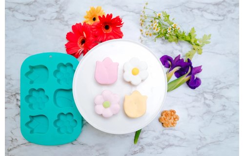 Bloemen (Daisy en Tulp) Cakevormpjes Mal - per stuk - Bakken