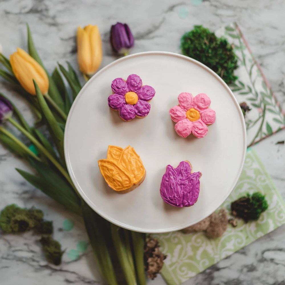 Bloemen (Daisy en Tulp) Cakevormpjes Mal - per stuk - Bakken