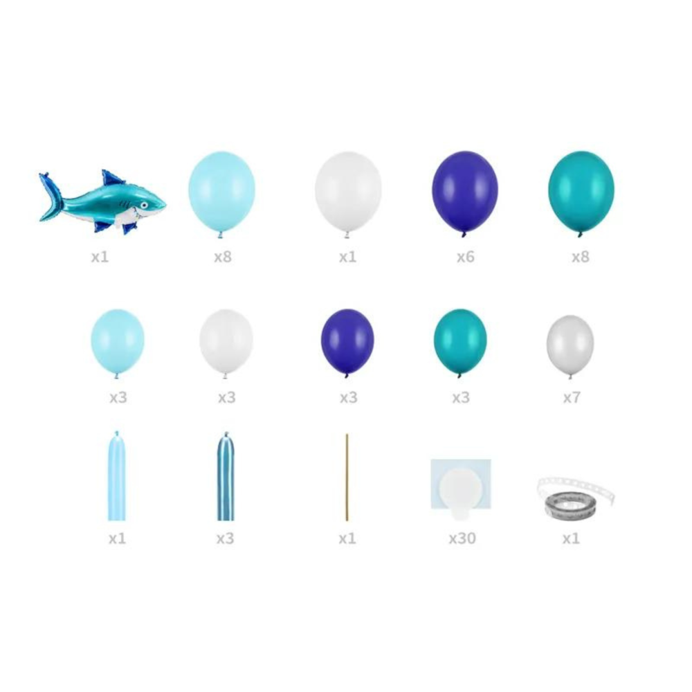 Haai Ballondecoratie - Set van 42 - Shark Party