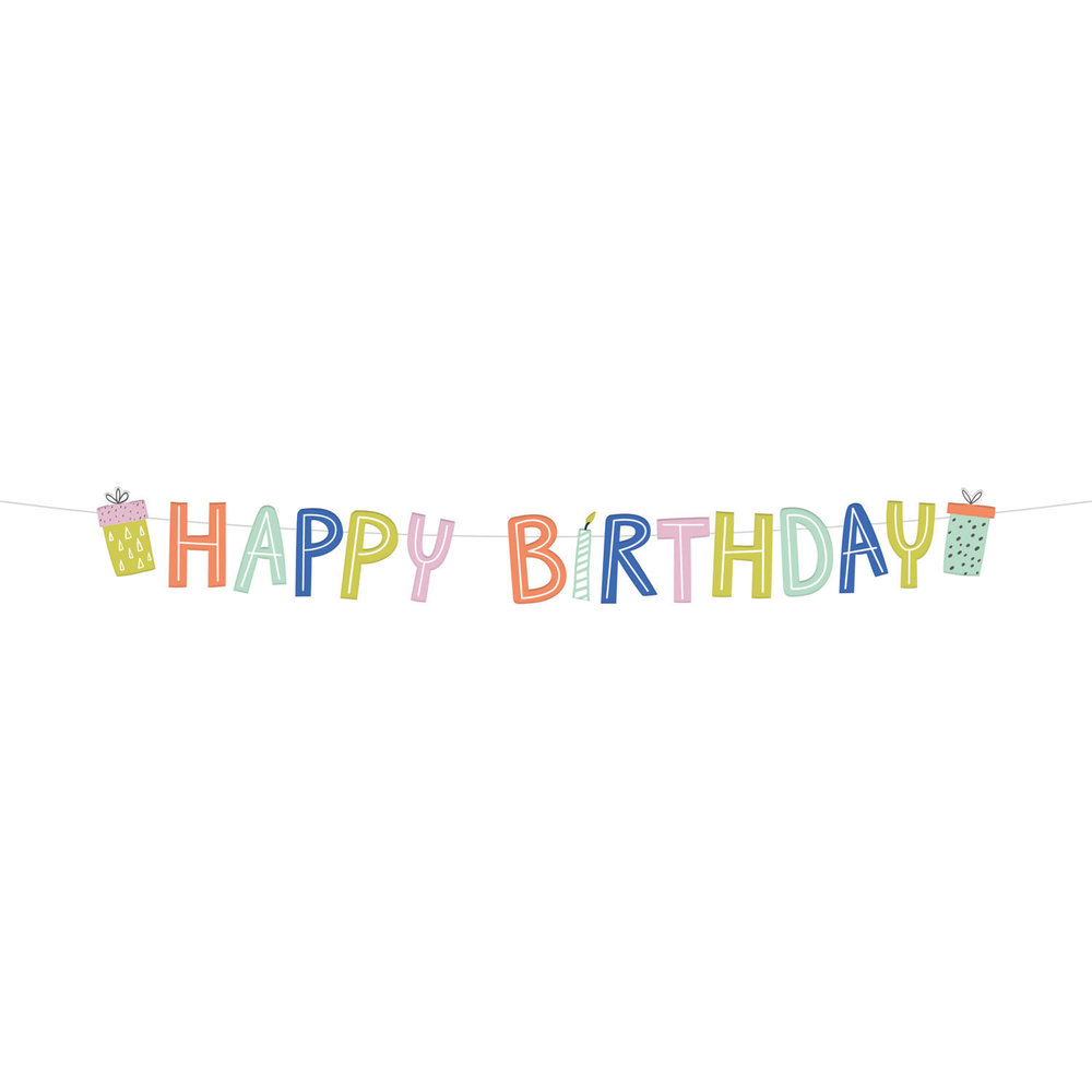 Slinger Happy Birthday - per stuk - Festive Party