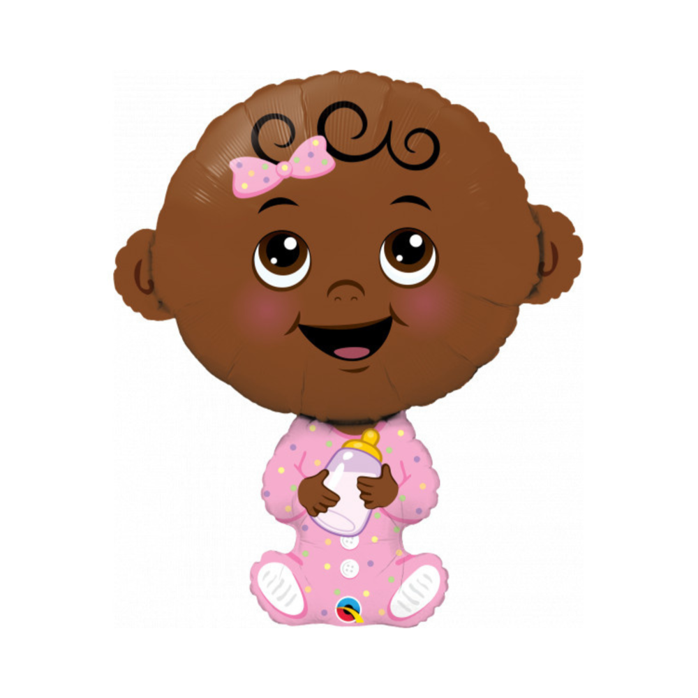 Baby Girl (Bruin) Folieballon - per stuk - Geboorteballonnen