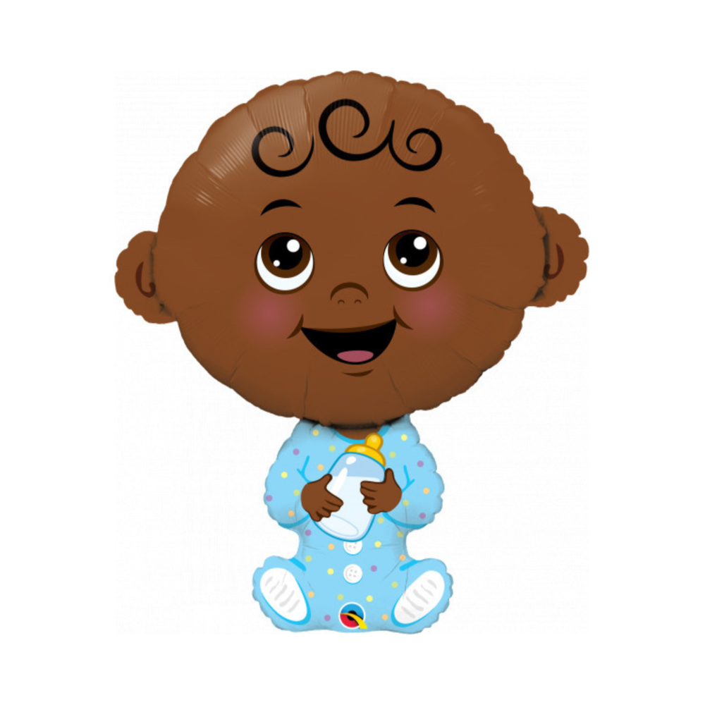 Baby Boy (Bruin) Folieballon - per stuk - Geboorteballonnen