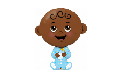 Baby Boy (Bruin) Folieballon - per stuk - Geboorteballonnen