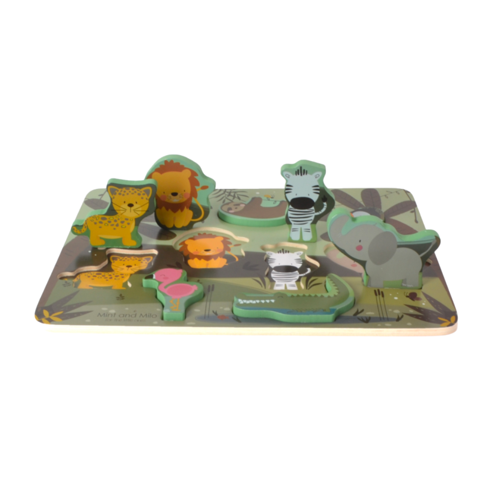 Houten Puzzel Jungle - per stuk - Educatief Speelgoed