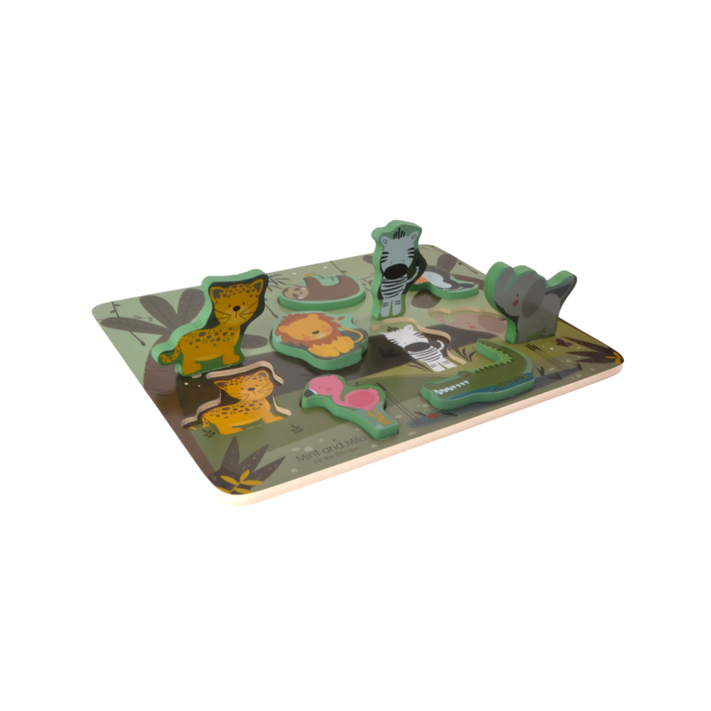 Houten Puzzel Jungle - per stuk - Educatief Speelgoed