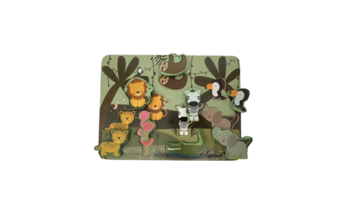 Houten Puzzel Jungle - per stuk - Educatief Speelgoed