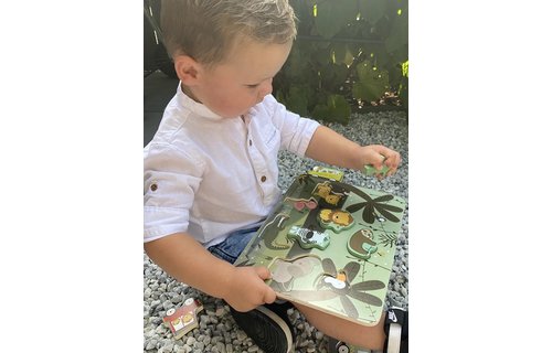 Houten Puzzel Jungle - per stuk - Educatief Speelgoed
